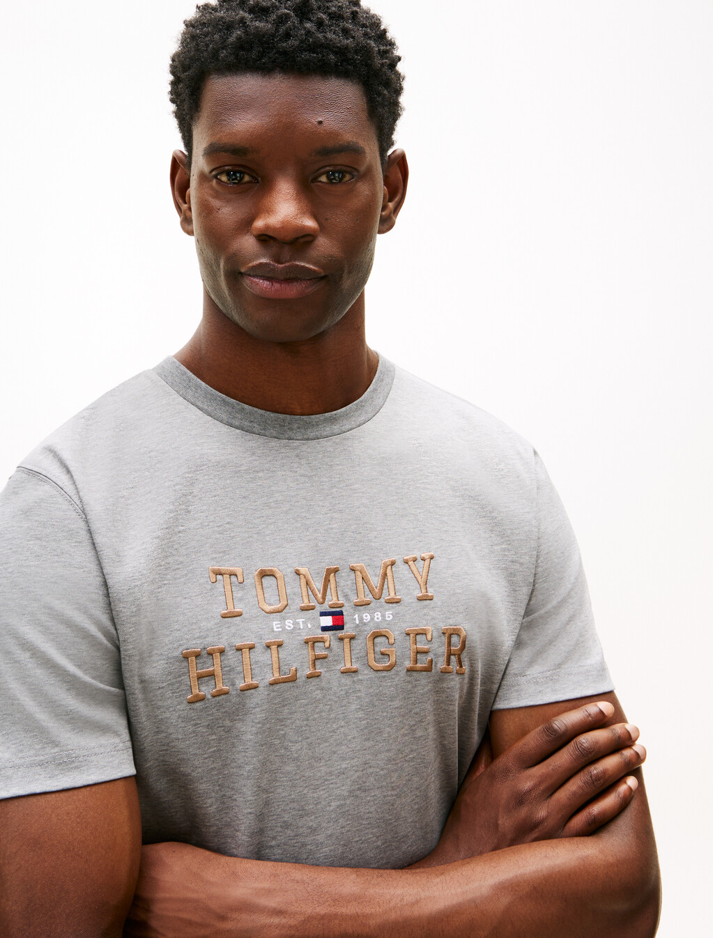 Icon Logo Embroidery Short Sleeve T-Shirt, Medium Grey Heather, hi-res