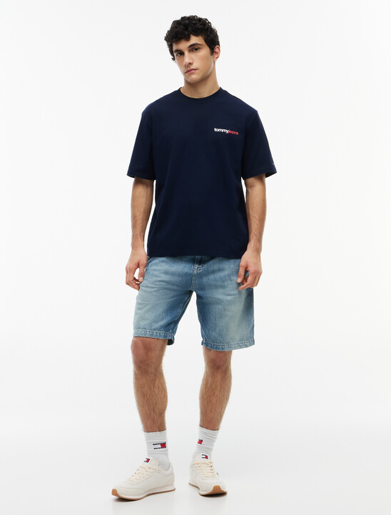 Logo Oversized Peached Jersey T-Shirt