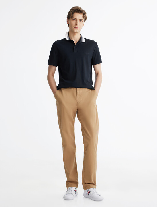 Interlock Contrast Collar Polo