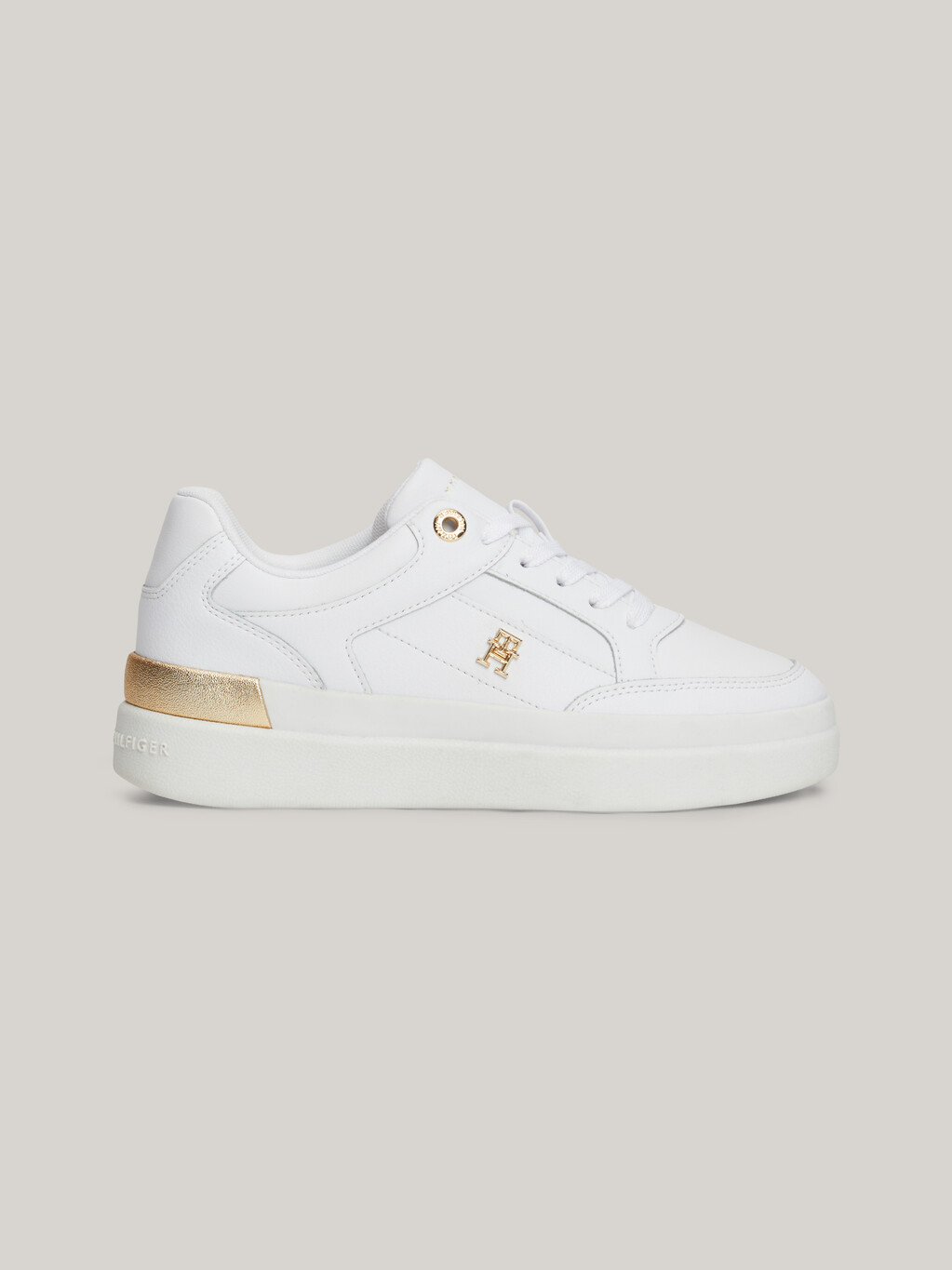 TH Monogram Chunky Court Trainers, White, hi-res