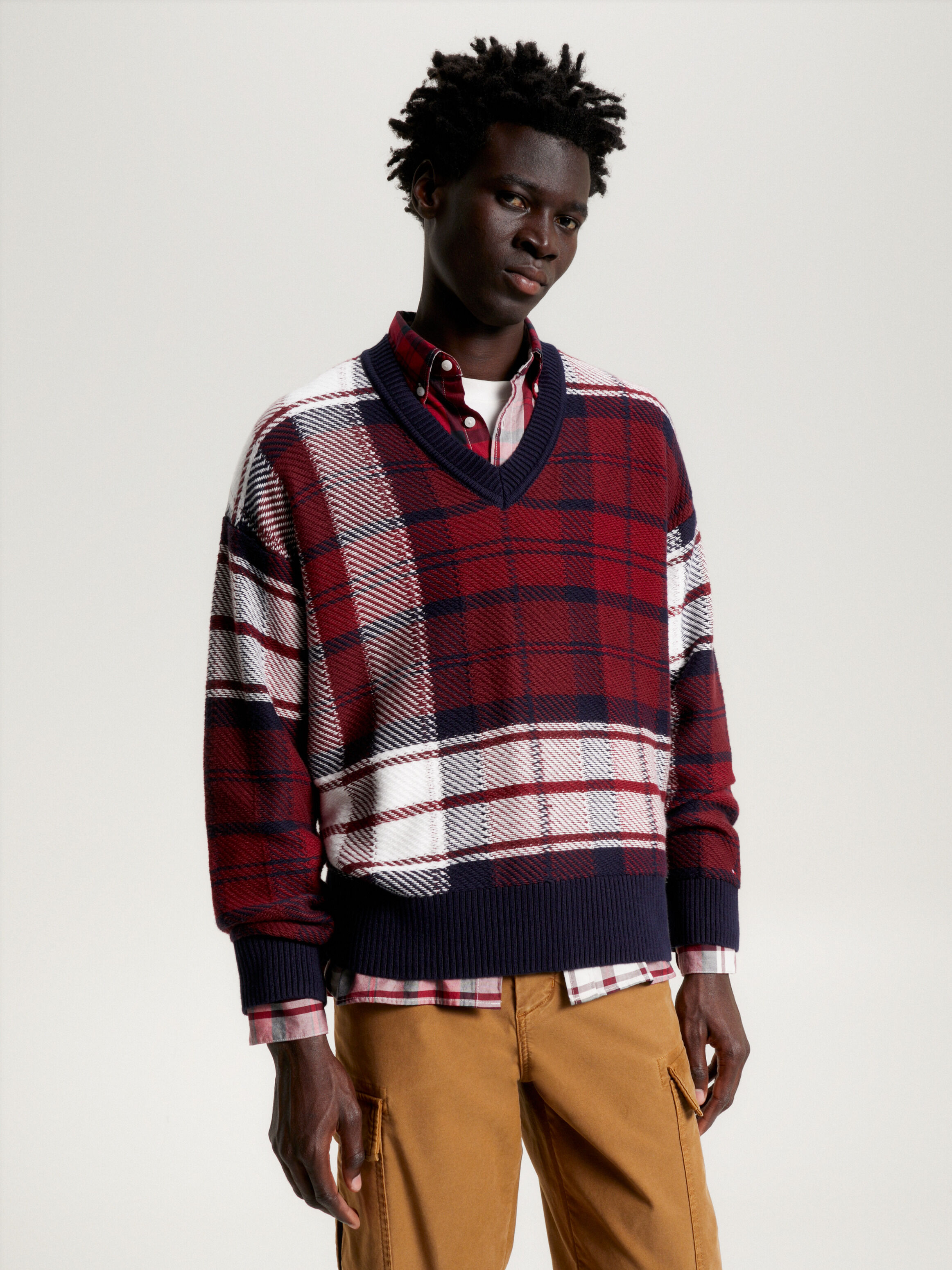 Checkered jumper outlet