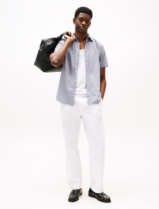 TH Flex Micro Houndstooth Poplin Shirt, Night Sky Allover TH Flex Micro Houndstooth Poplin Shirt