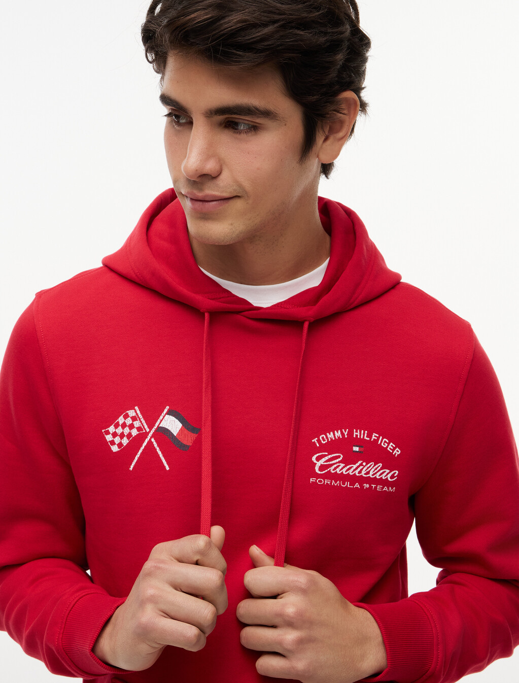 TH x Cadillac Formula 1&reg; Team Back Graphic Hoody, Red, hi-res