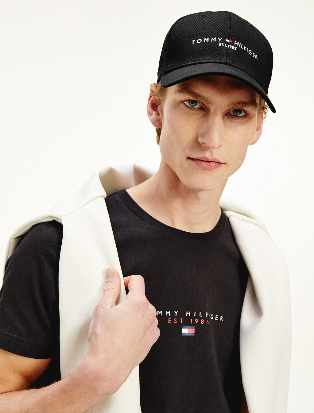 Tommy Hilfiger Established Organic Cotton Baseball Cap, Black, hi-res