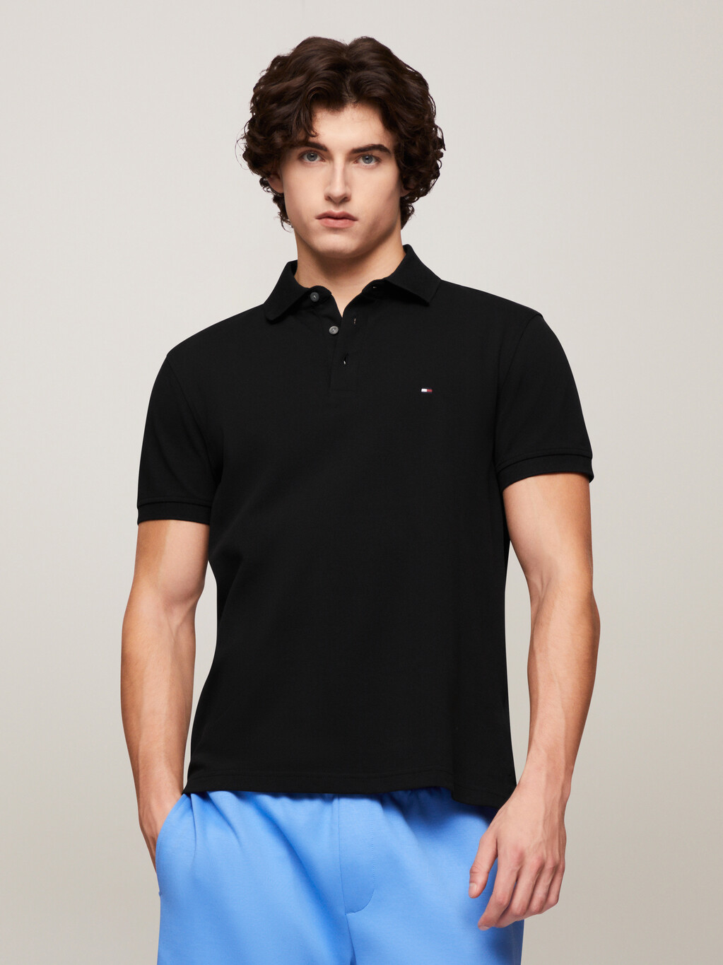 1985 Slim Polo Shirt, Black, hi-res