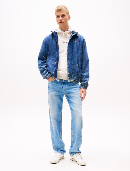 Chambray Logo Collar Jacket