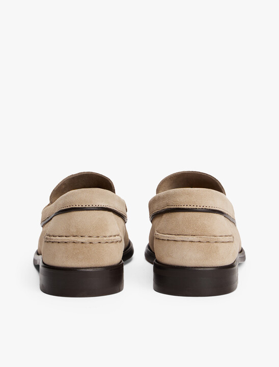 Debossed Suede Loafers