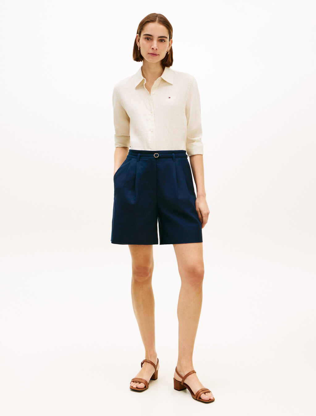Asia Fit Essential Linen Relaxed Shirt, Muslin, hi-res