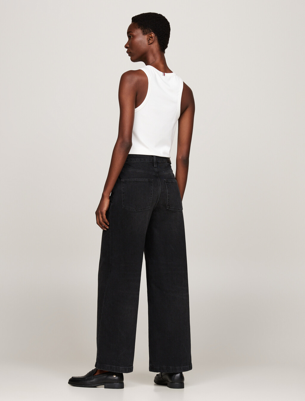 Wide Leg Black Jeans, Iri, hi-res