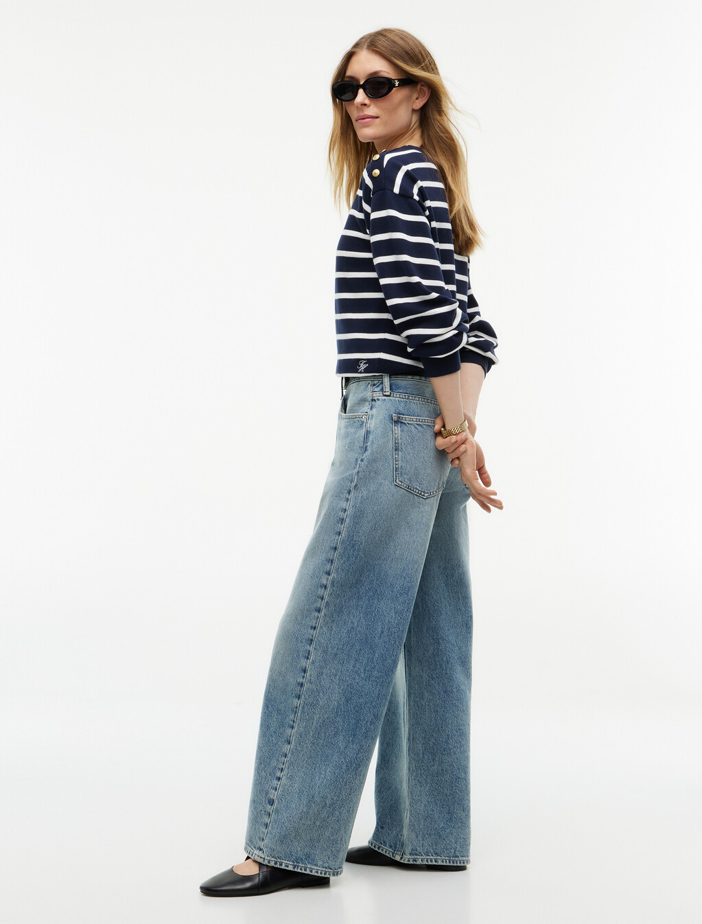 Nola Low Rise Wide Leg Jeans, Monti, hi-res