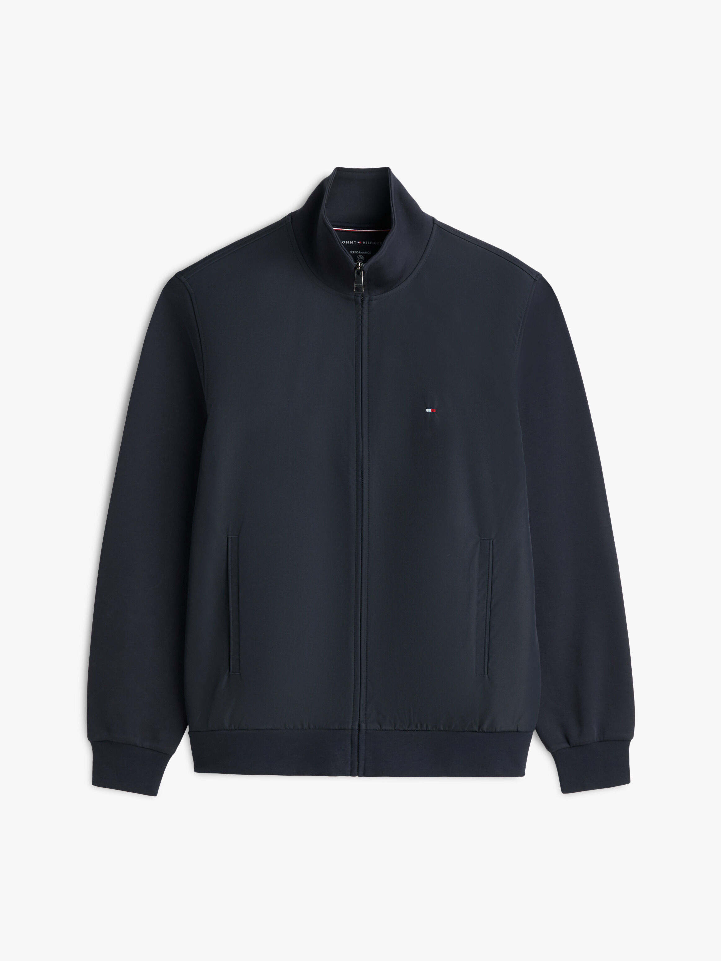 Essential Mix Fabric Zip Thru Jacket | blue | Tommy Hilfiger Singapore