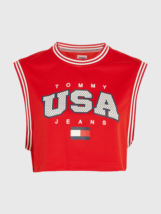 BASKETBALL-INSPIRED CROP TANK TOP