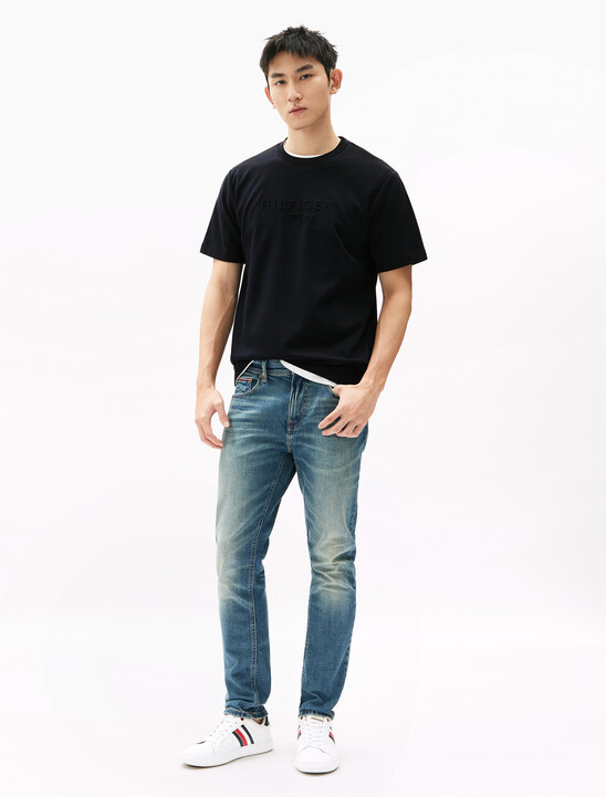 UV Cooling Embossed Logo Pique T-Shirt, Desert Sky UV Cooling Embossed Logo Pique T-Shirt