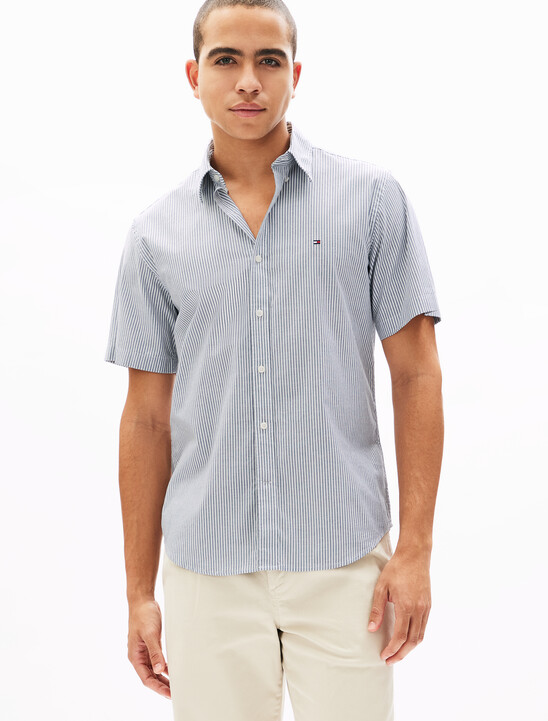 Oxford Stripe Short Sleeve Shirt