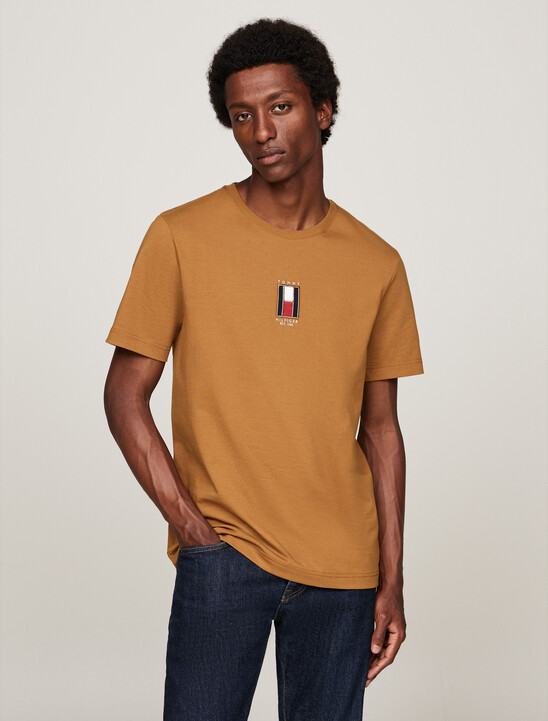 Vertical Flag Embroidery T-Shirt