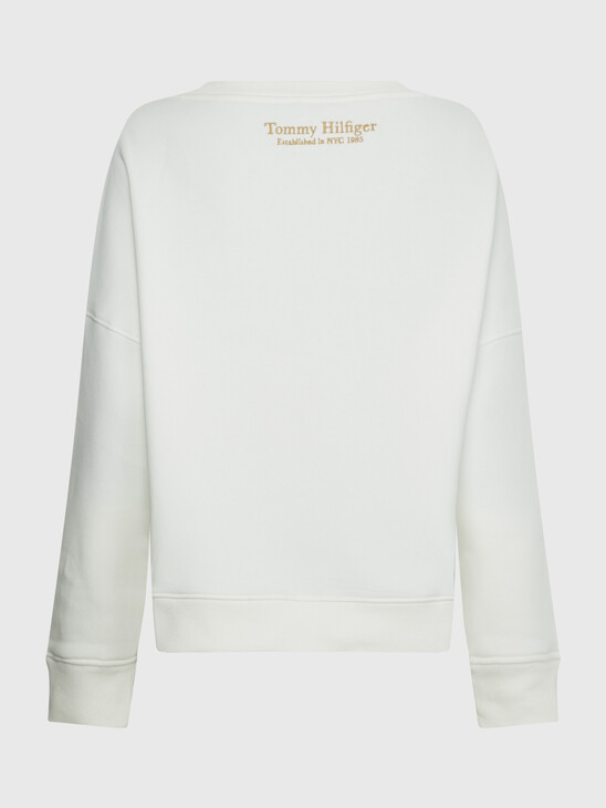 METALLIC EMBROIDERY RELAXED SWEATSHIRT