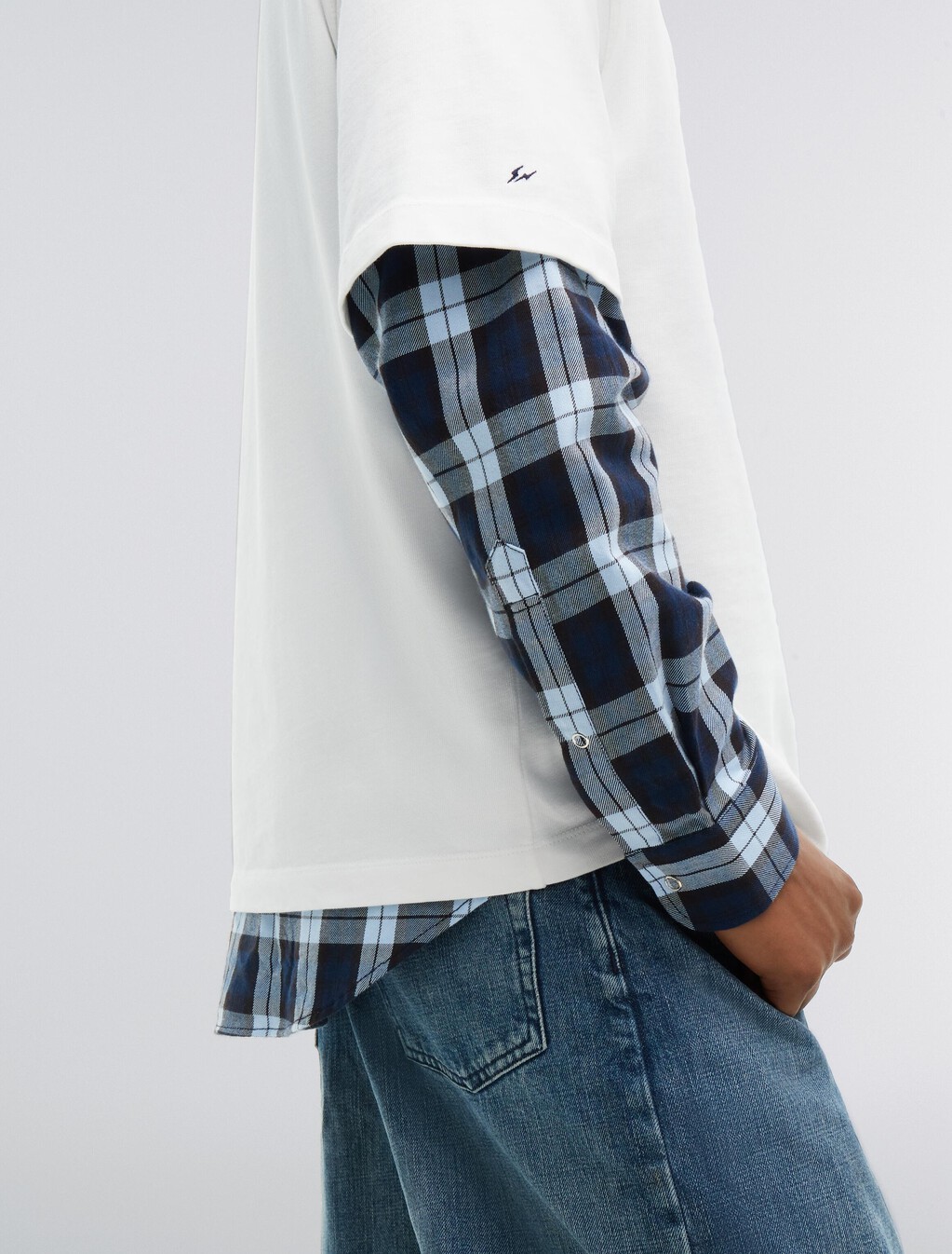 Washed Flag Relaxed Jersey T-Shirt, Ecru, hi-res