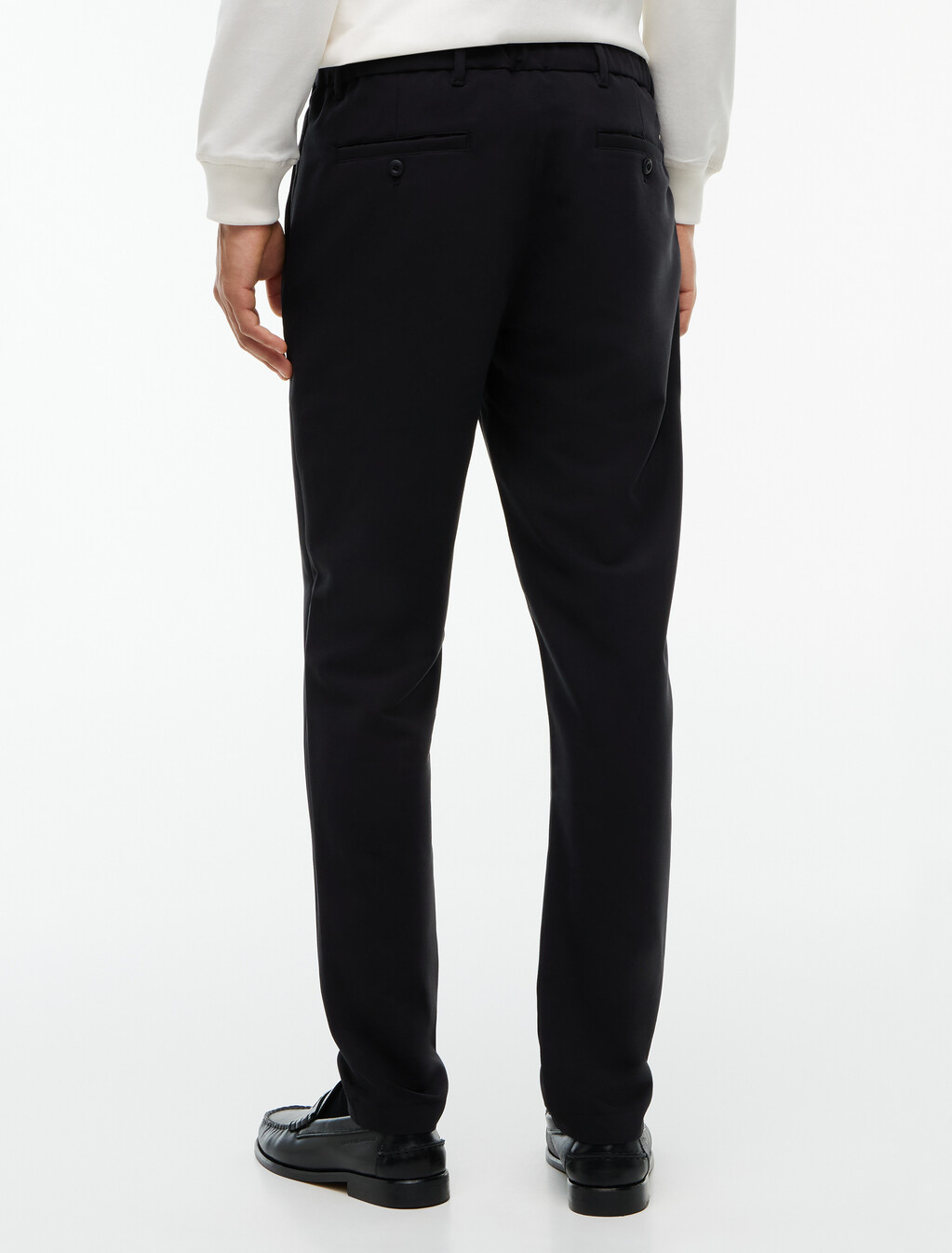 Performance Harlem Regular Tapered Elasticated Trousers, Black, hi-res