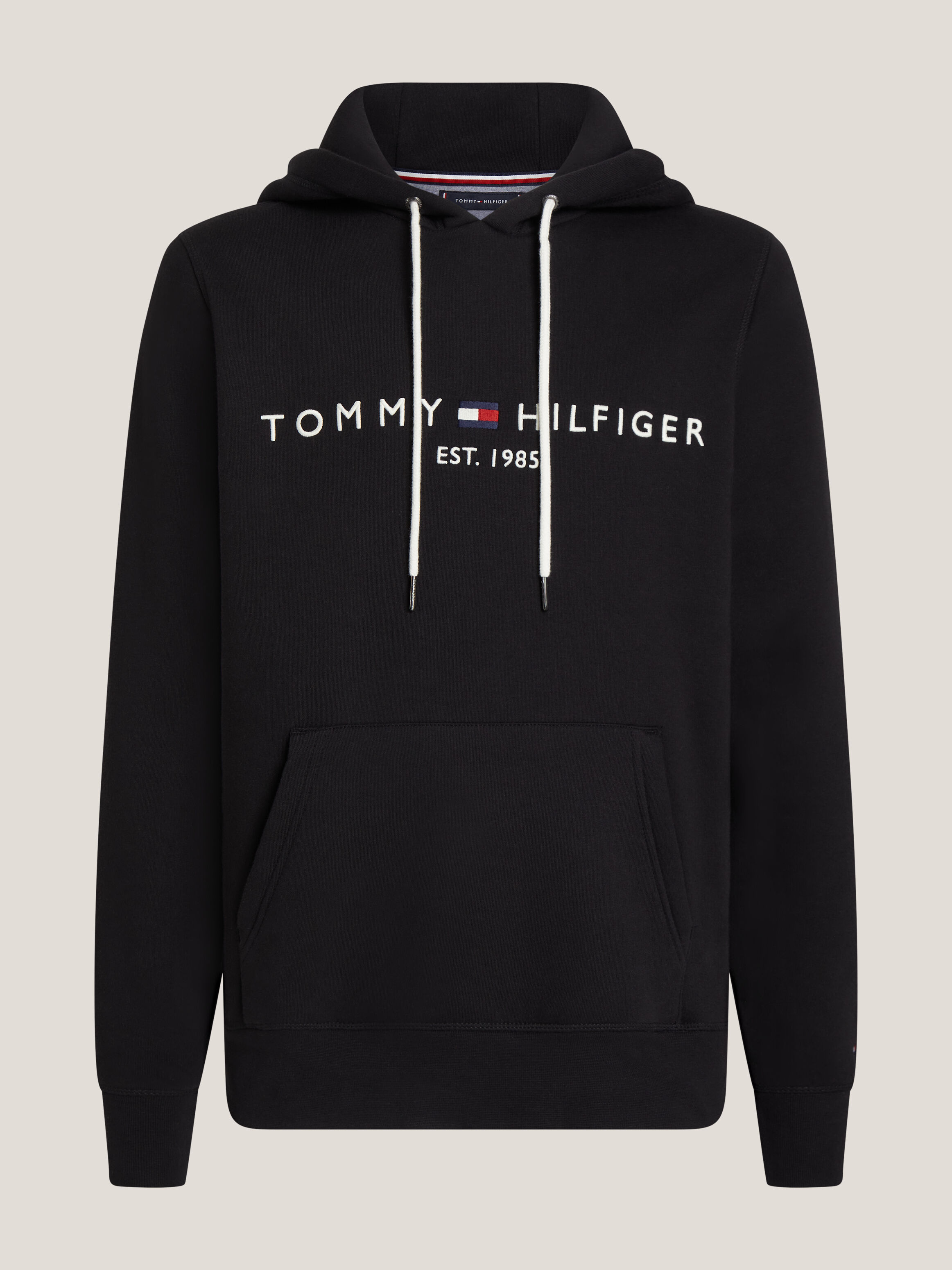 Zwarte hoodie tommy hilfiger outlet