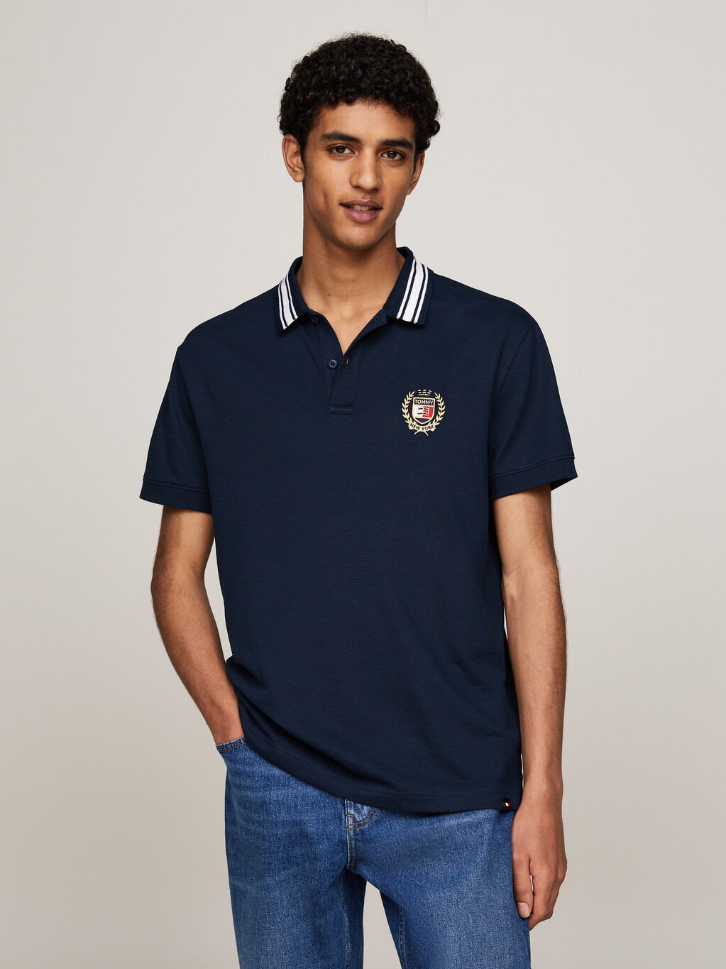 Varsity Regular Polo, Dark Night Navy, hi-res