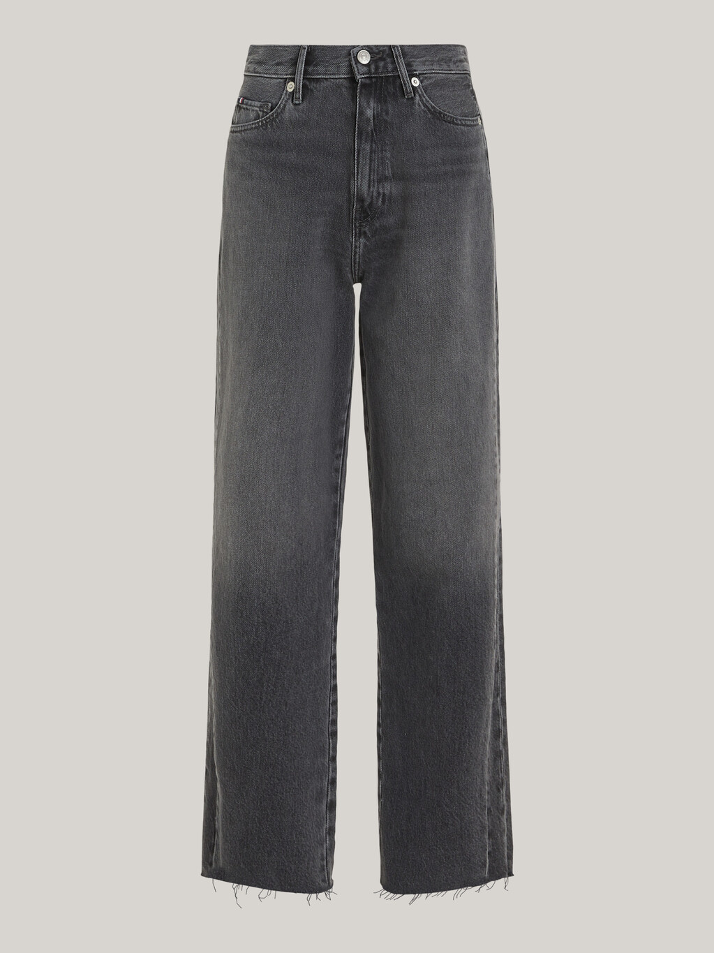 High Rise Relaxed Straight Raw Hem Jeans, Jay, hi-res