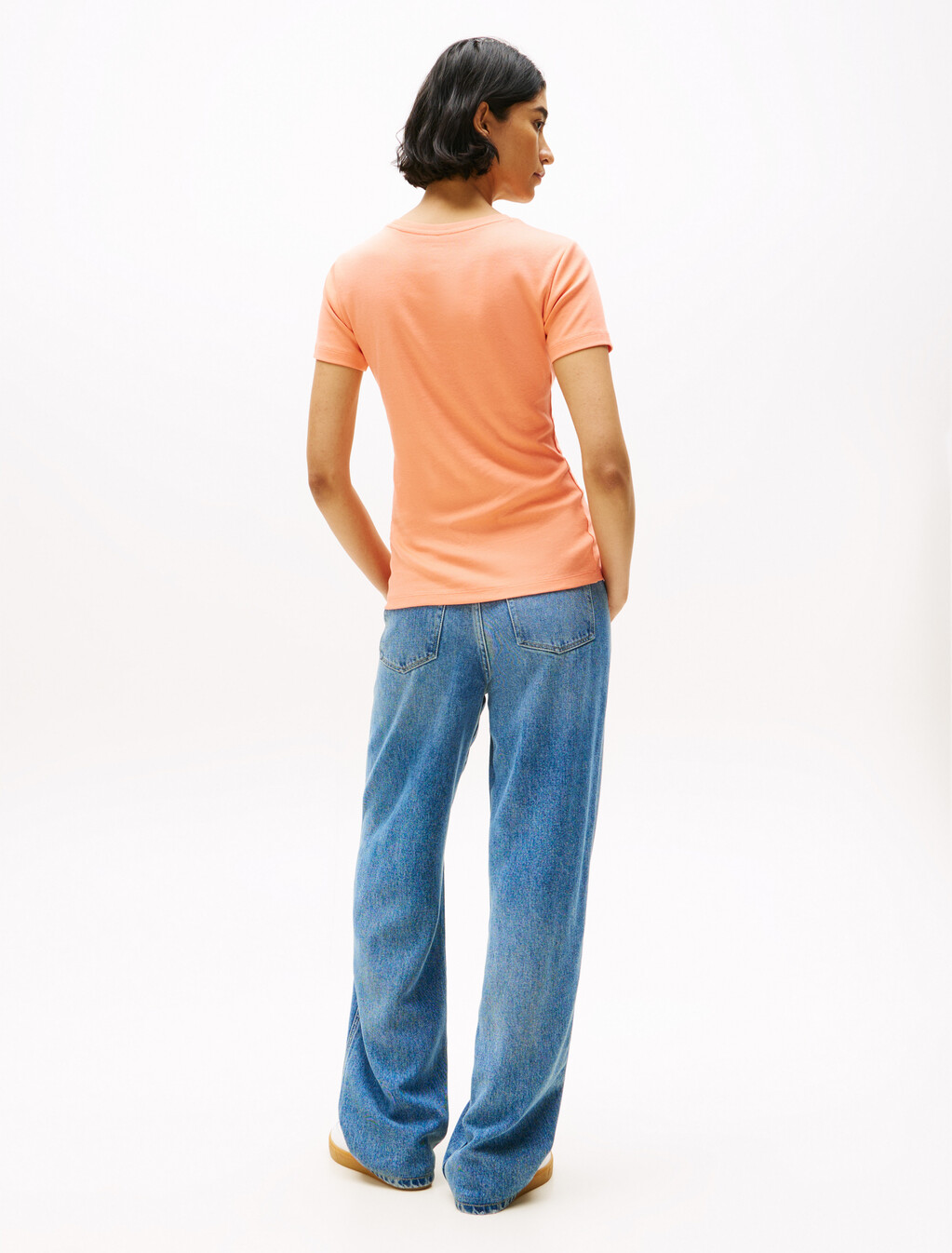 Essential Crewneck T-Shirt, Peach Dusk, hi-res