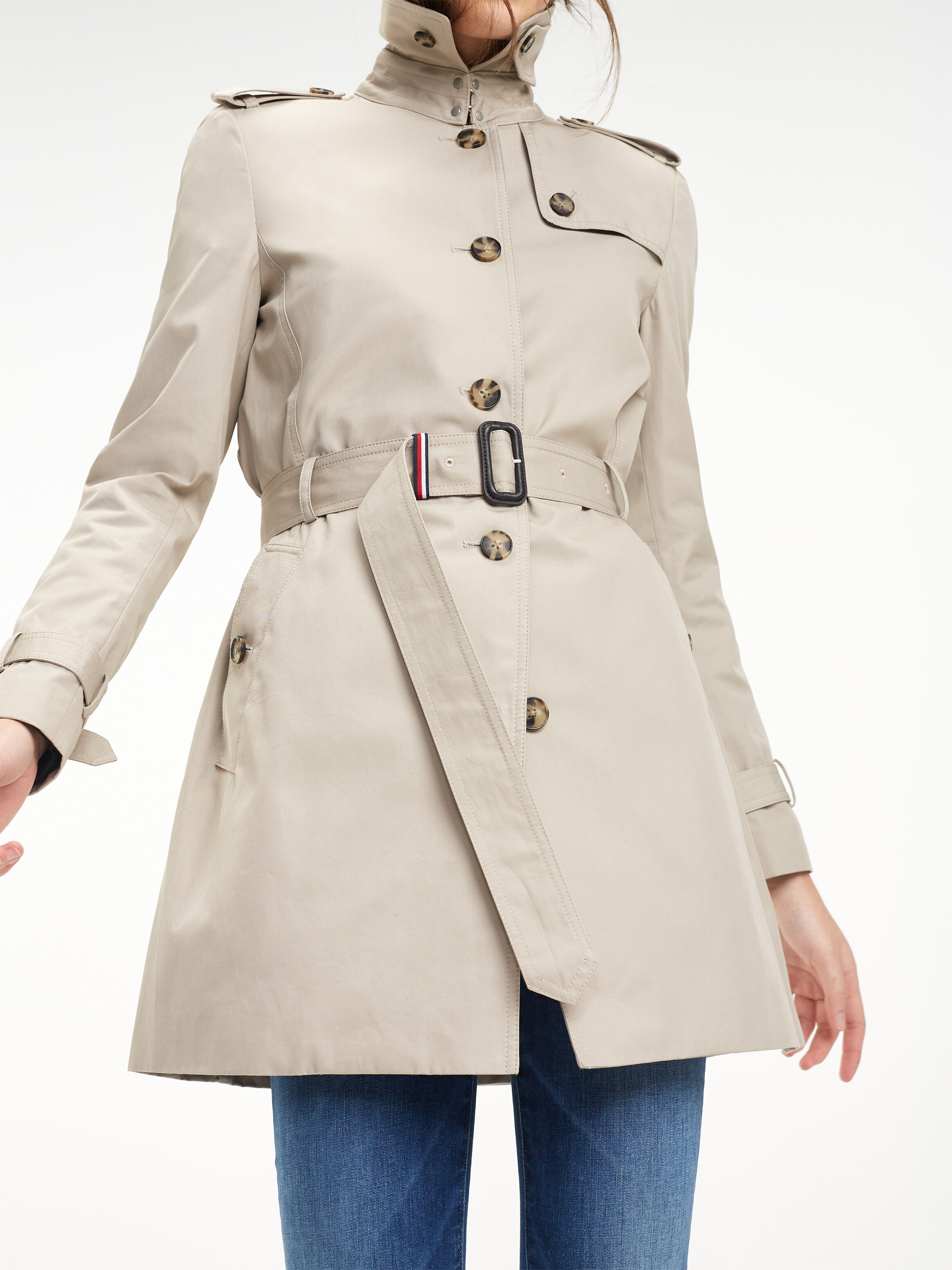 Single breasted sale trench