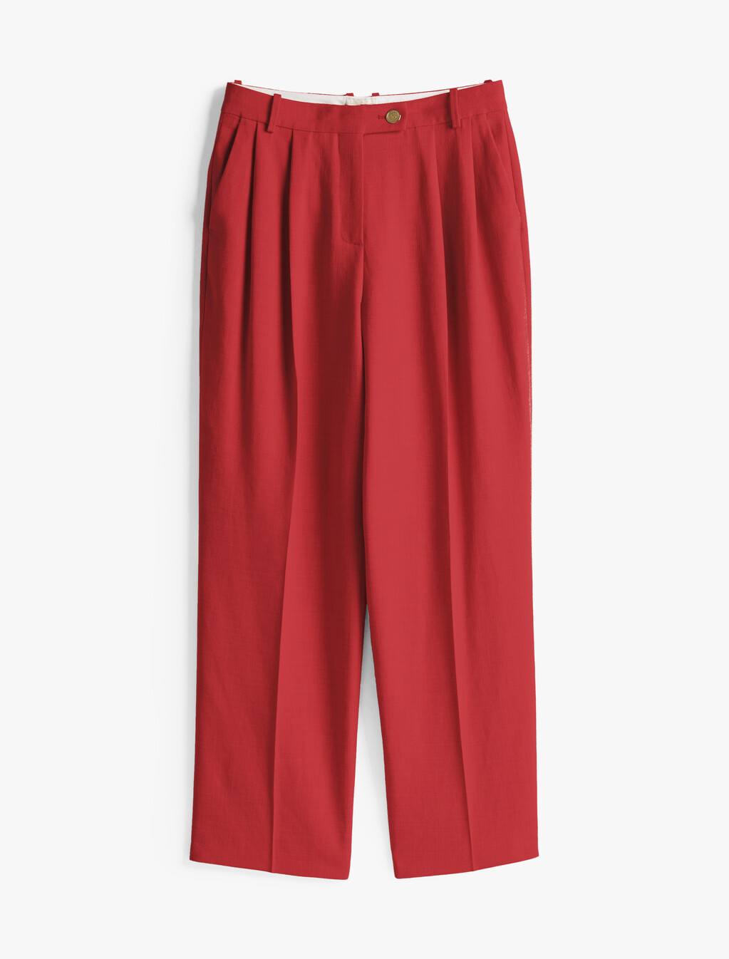 The Sofia Capsule Regular Wide Leg Trousers, Medium Red, hi-res