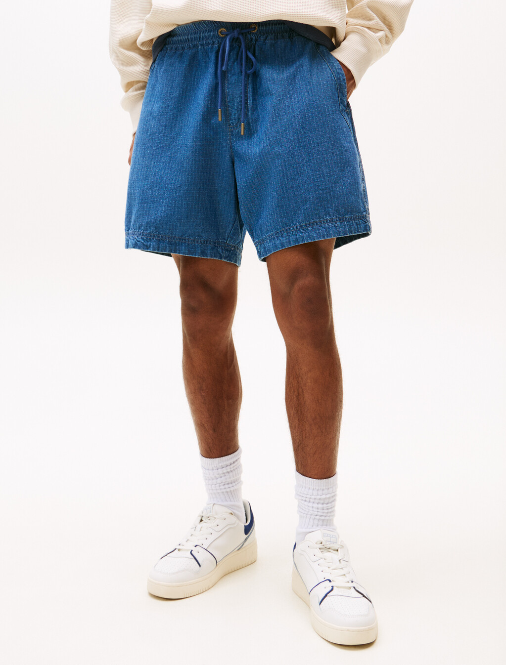 Ripstop Cotton Beach Short, Denim Dark, hi-res