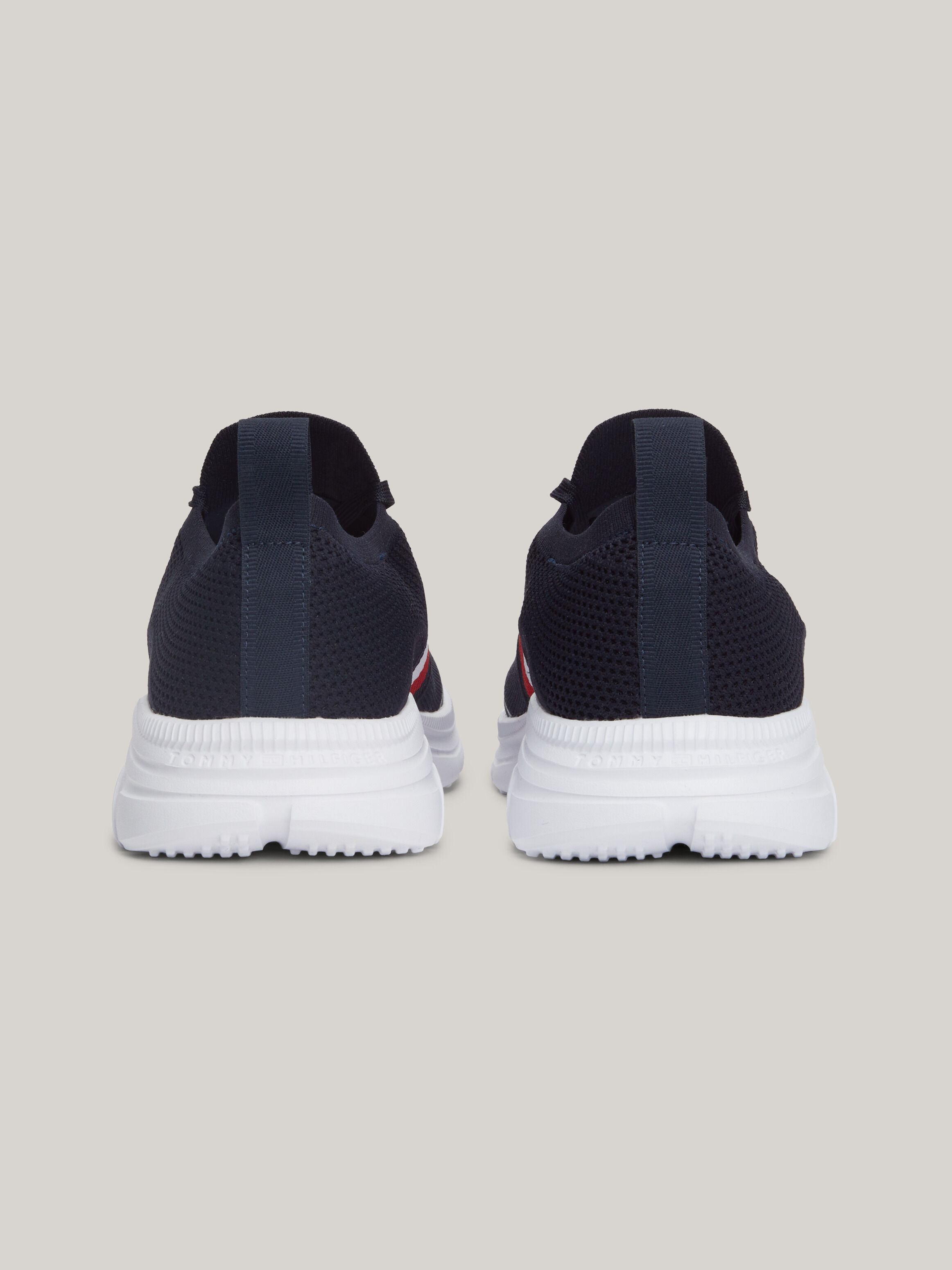 White knitted runner trainers shop
