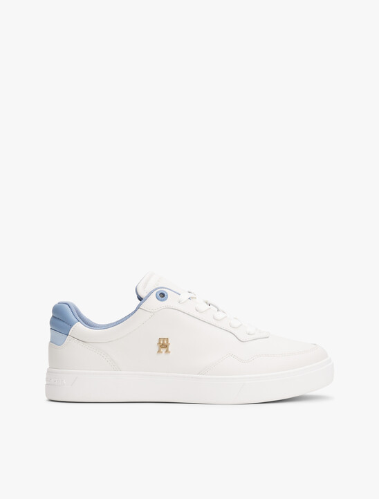 Leather TH Monogram Plaque Court Trainers