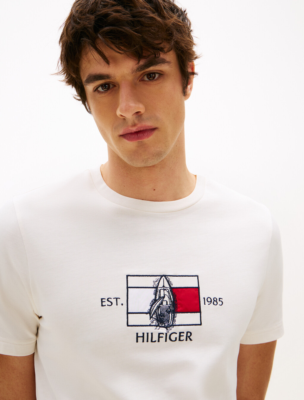 Logo Graphic Crew-Neck T-Shirt, Ivory Petal, hi-res