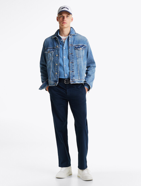 Cotton Twill Straight Leg Chinos