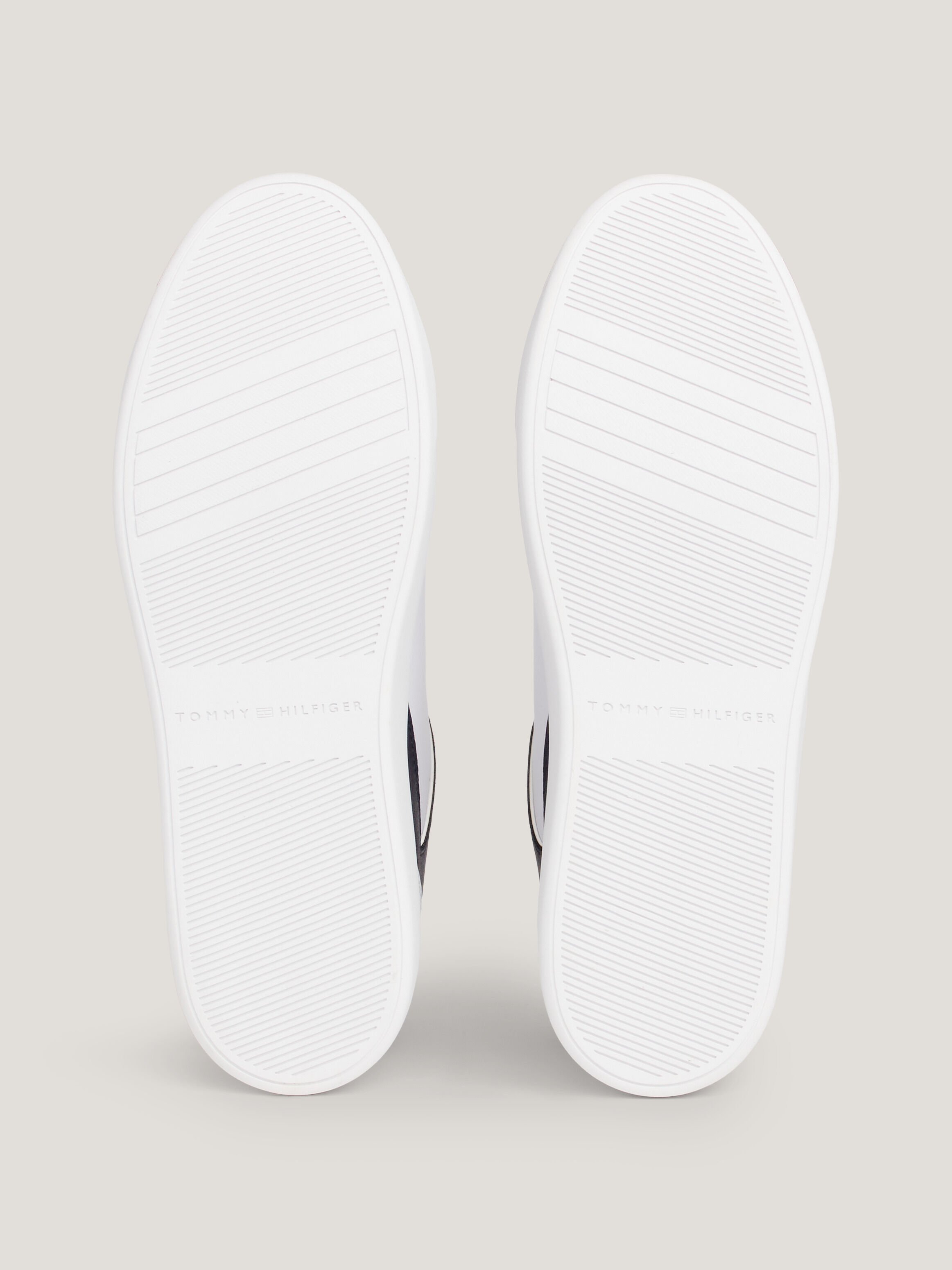 Leather Platform Court Trainers natural Tommy Hilfiger Singapore