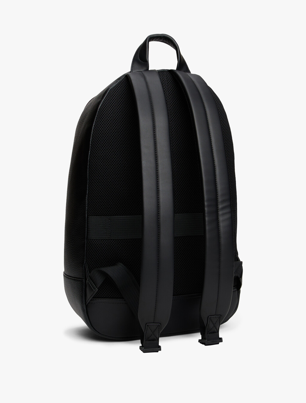 Metal Logo Pebble Grain Backpack, Black, hi-res