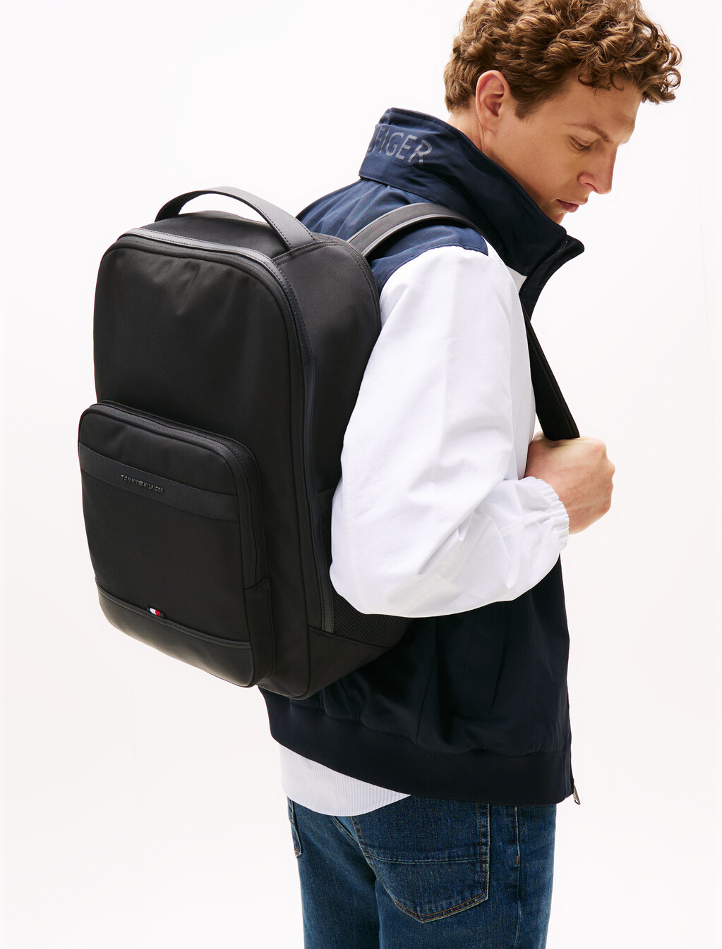 Nylon Travel Backpack, Black, hi-res