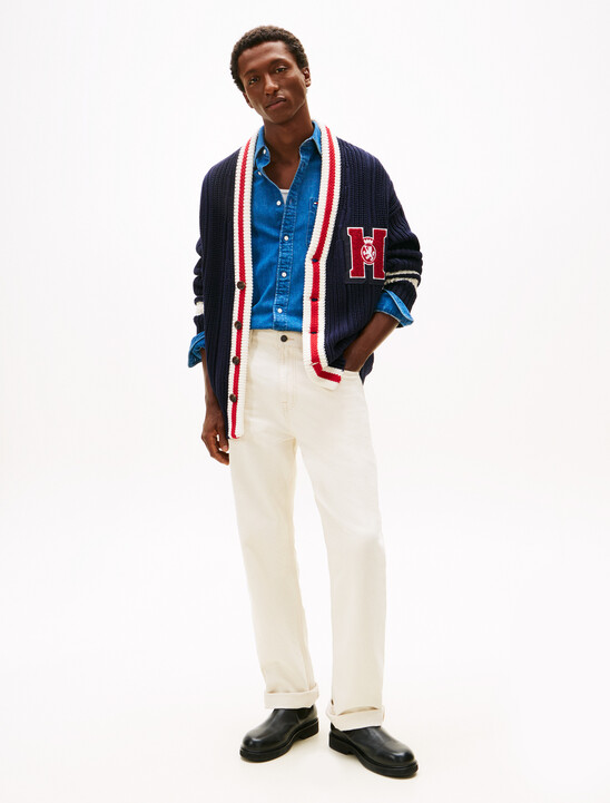 Washed Relaxed White Jeans