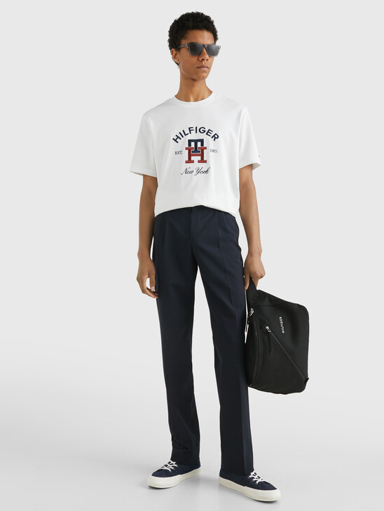 TH MONOGRAM EMBROIDERY LOGO T-SHIRT