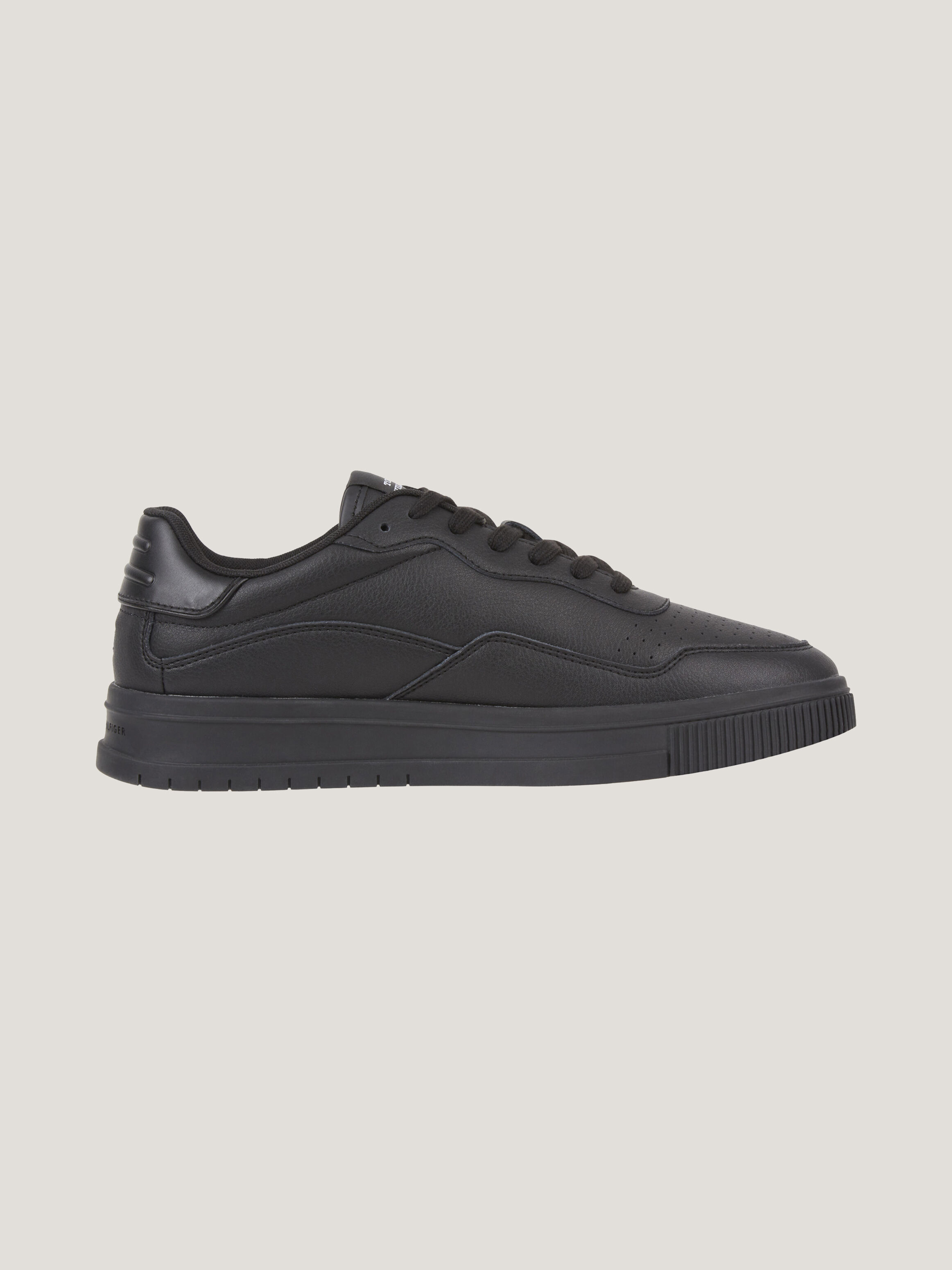 Full black leather hotsell trainers