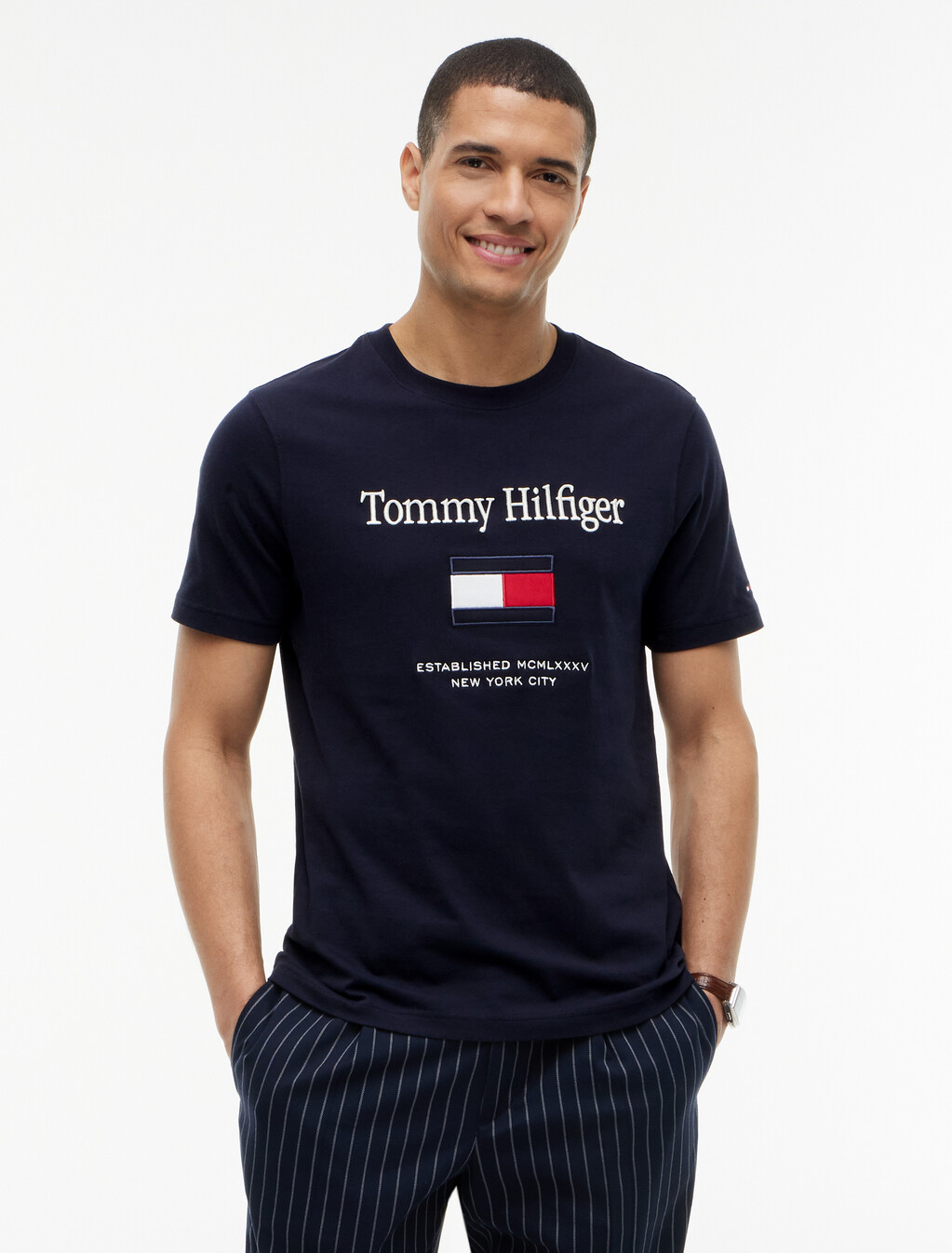 Logo Embroidery Jersey T-Shirt, Desert Sky, hi-res