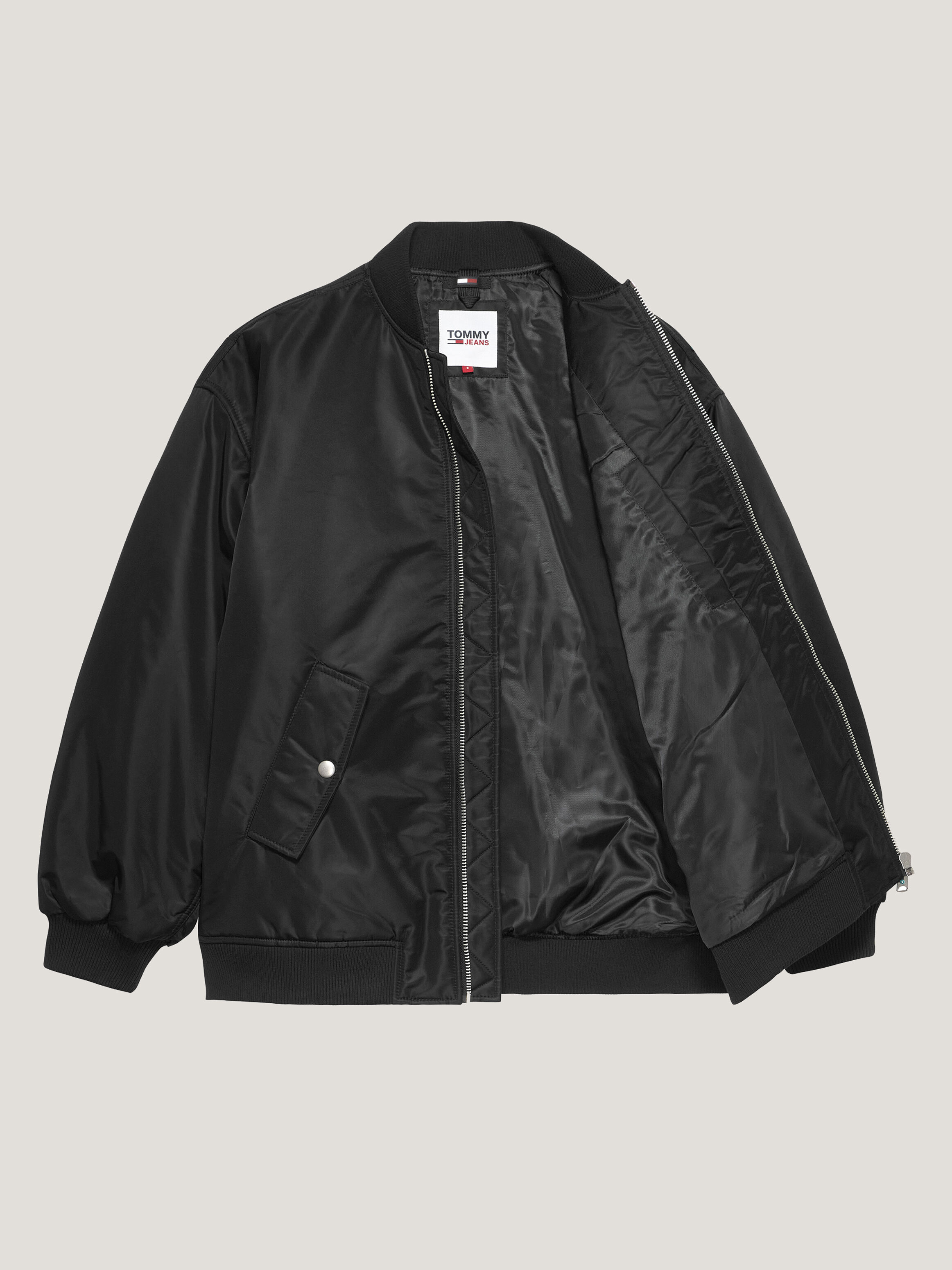 Tonal Appliqu Padded Oversized Bomber Jacket
