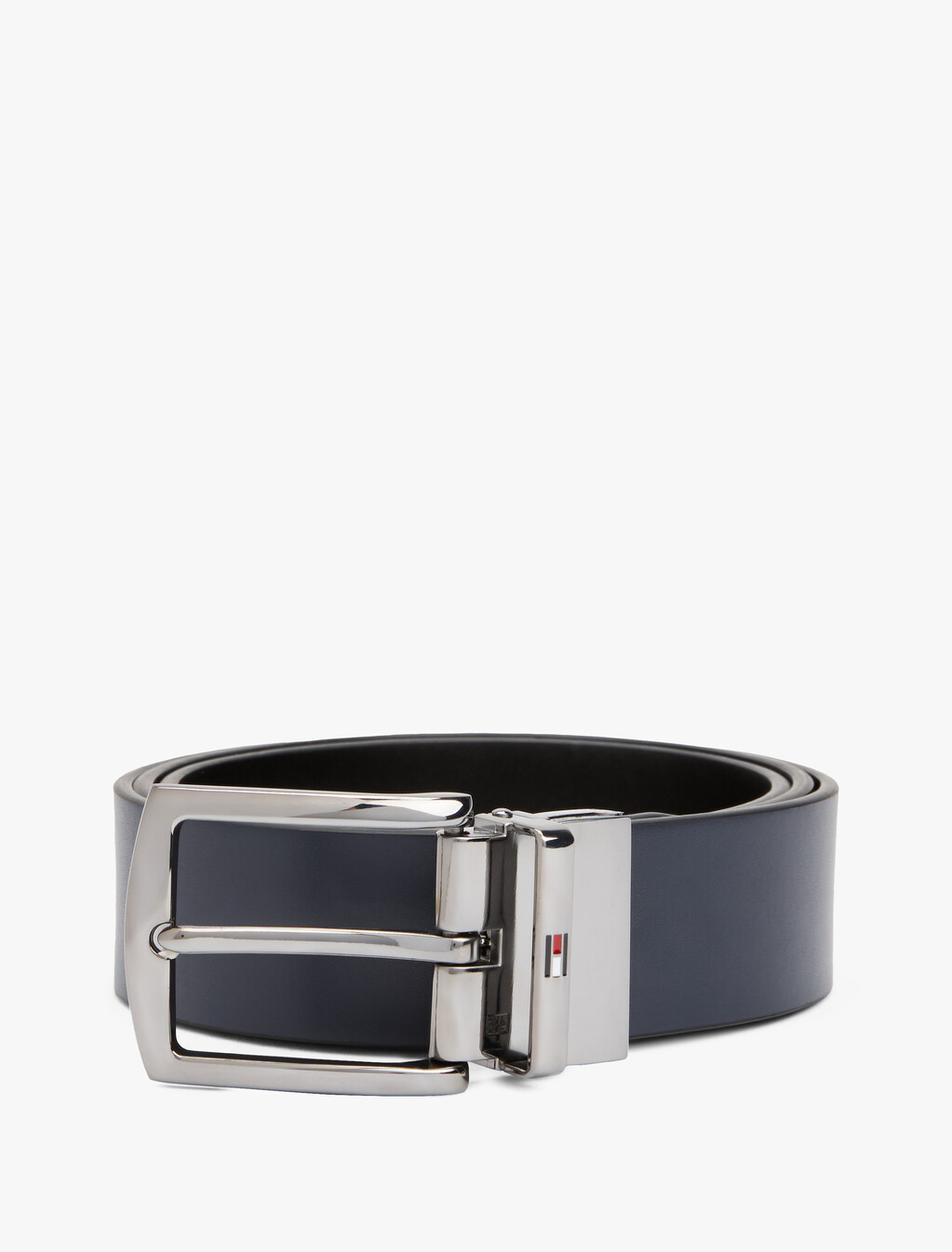Reversible Leather Belt, Preppy Navy, hi-res