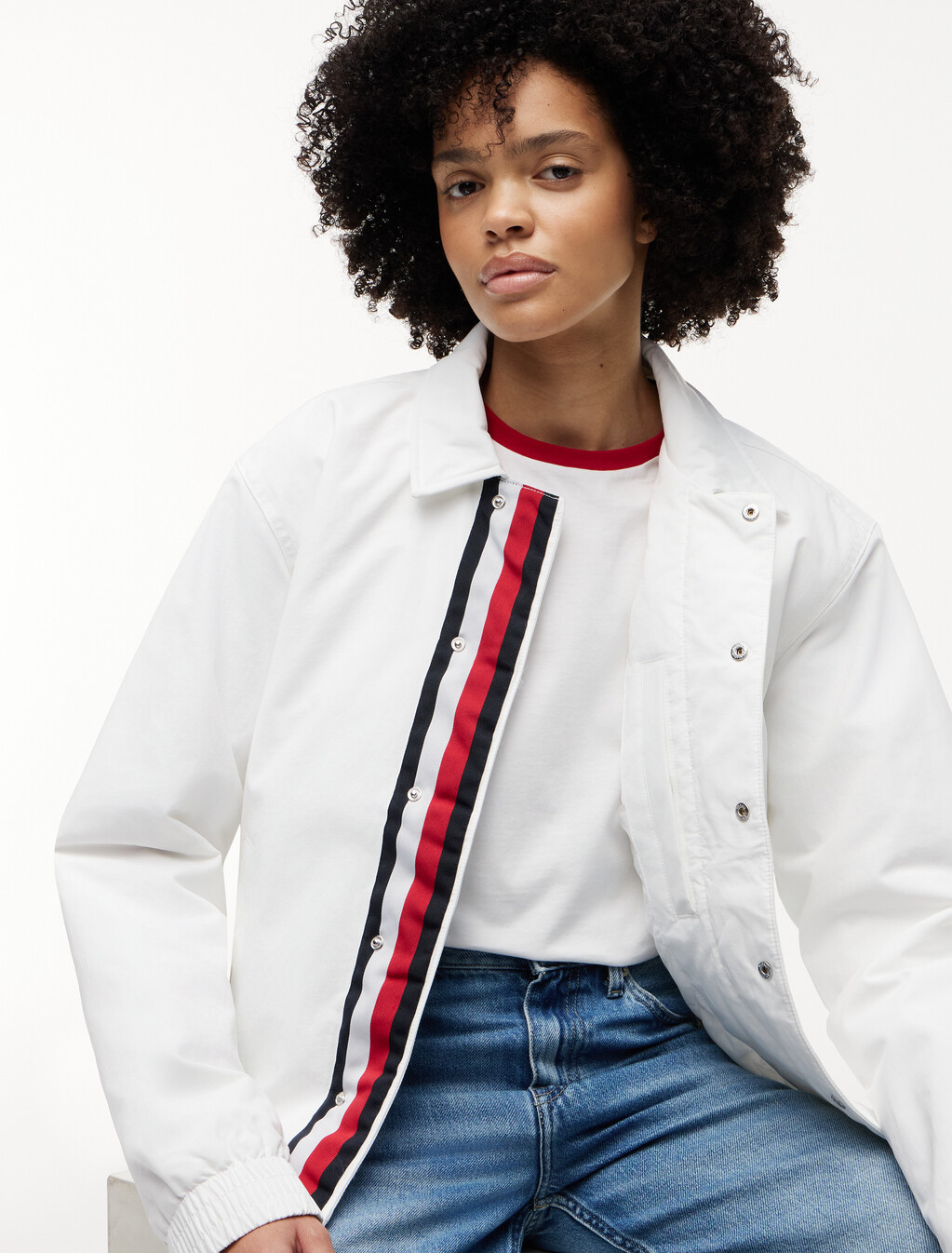 TH x Cadillac Formula 1&reg; Team Coach Jacket, White, hi-res