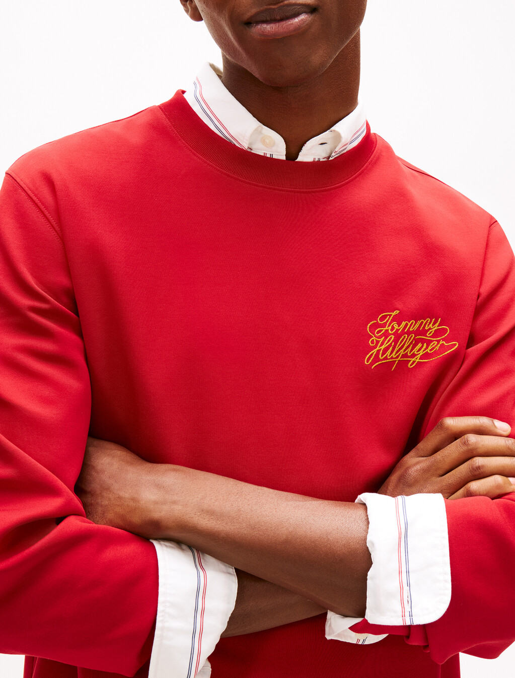 Heavy Twill Crewneck Sweatshirt, Arizona Red, hi-res