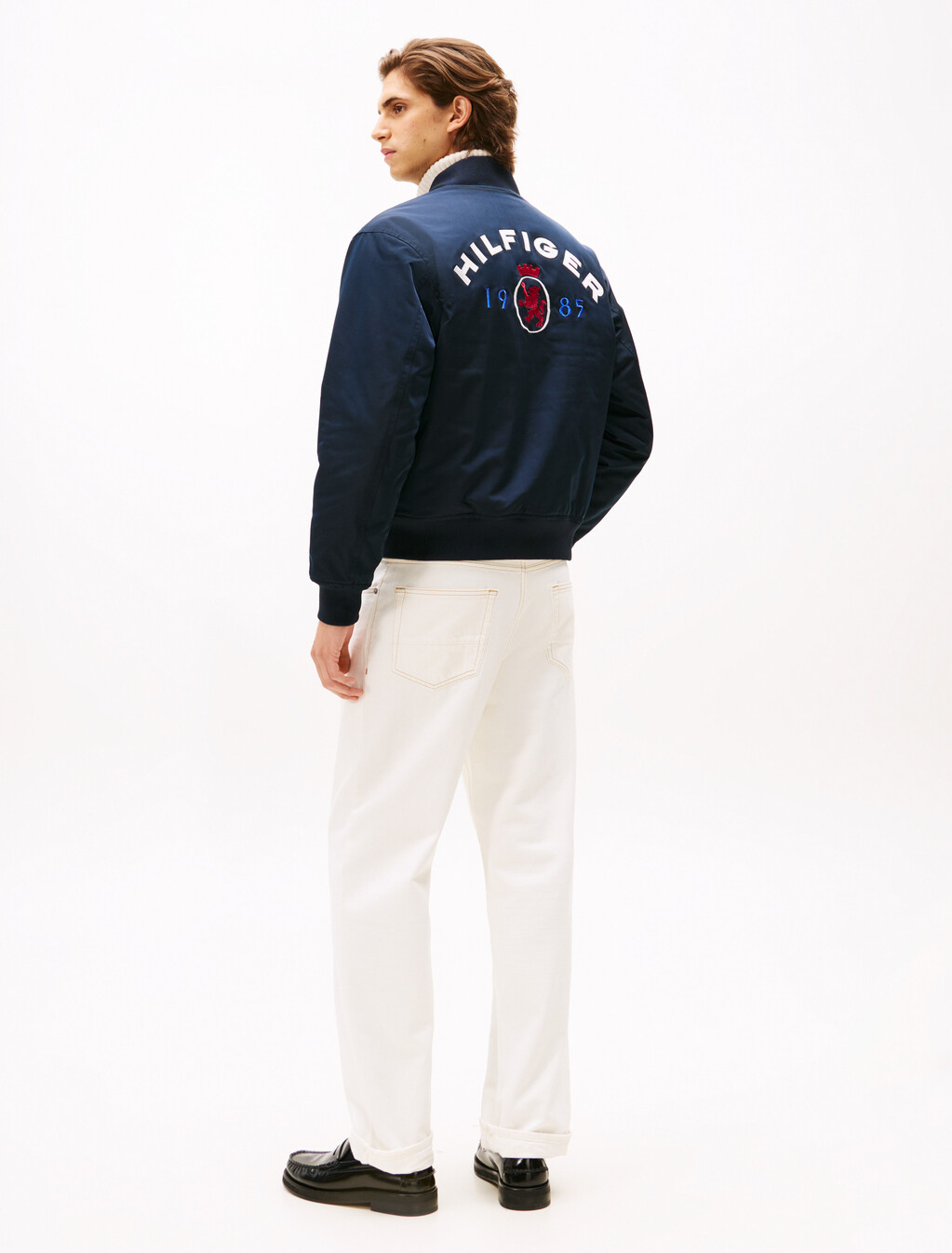 Back Logo Water Repellent Bomber Jacket, Desert Sky, hi-res