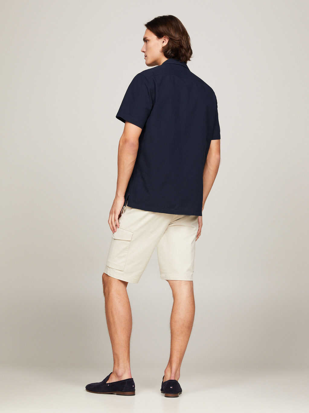 Seersucker Regular Fit Short Sleeve Shirt, Desert Sky, hi-res