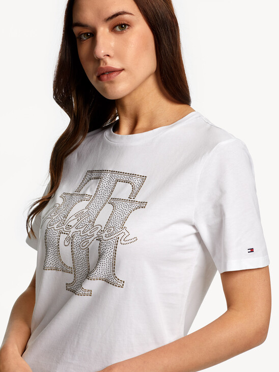 Organic Cotton Crystal Monogram T-Shirt