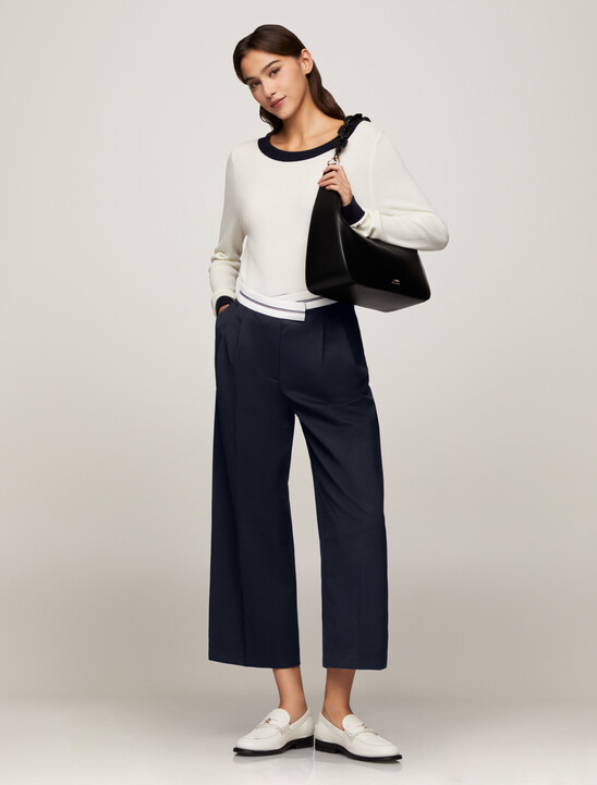 Asia Fit Waistband Wide Leg Pants