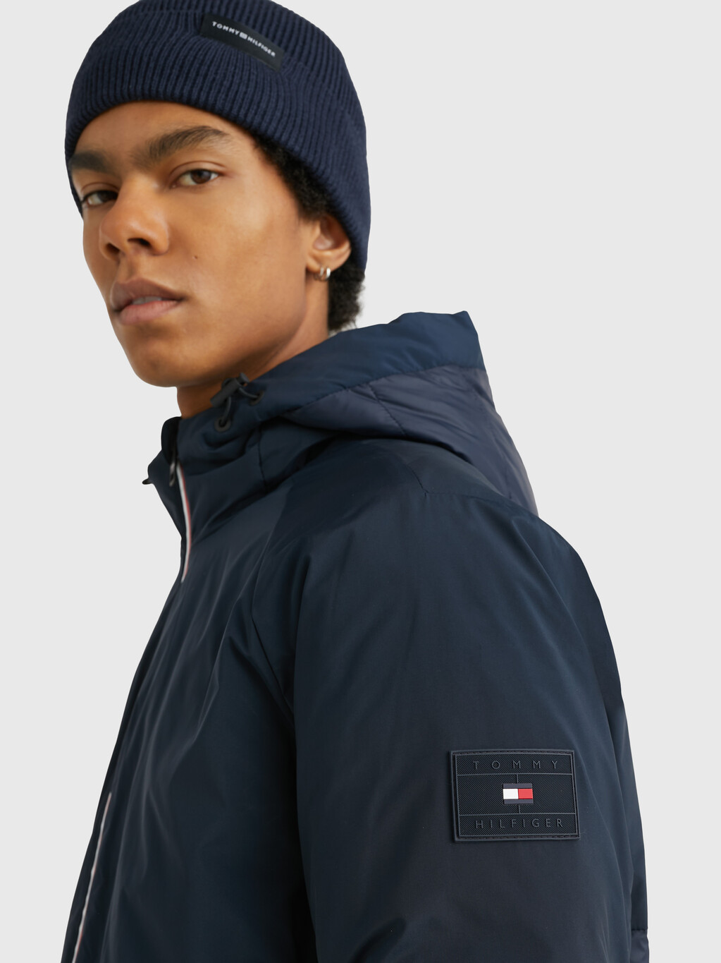 Hooded Quilted Jacket | blue | Tommy Hilfiger Singapore