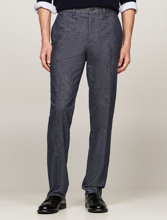 Smart Casual Brushed Marl Straight Trousers